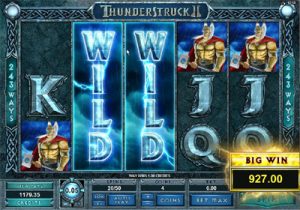 The Slot Game Interface on Thunderstruck 2 Casino Slots